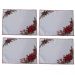 Jogo Americano 4 peças 50x37 flor de natal estampado