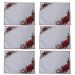 Jogo Americano 6 peças 50x37 flor de natal estampado