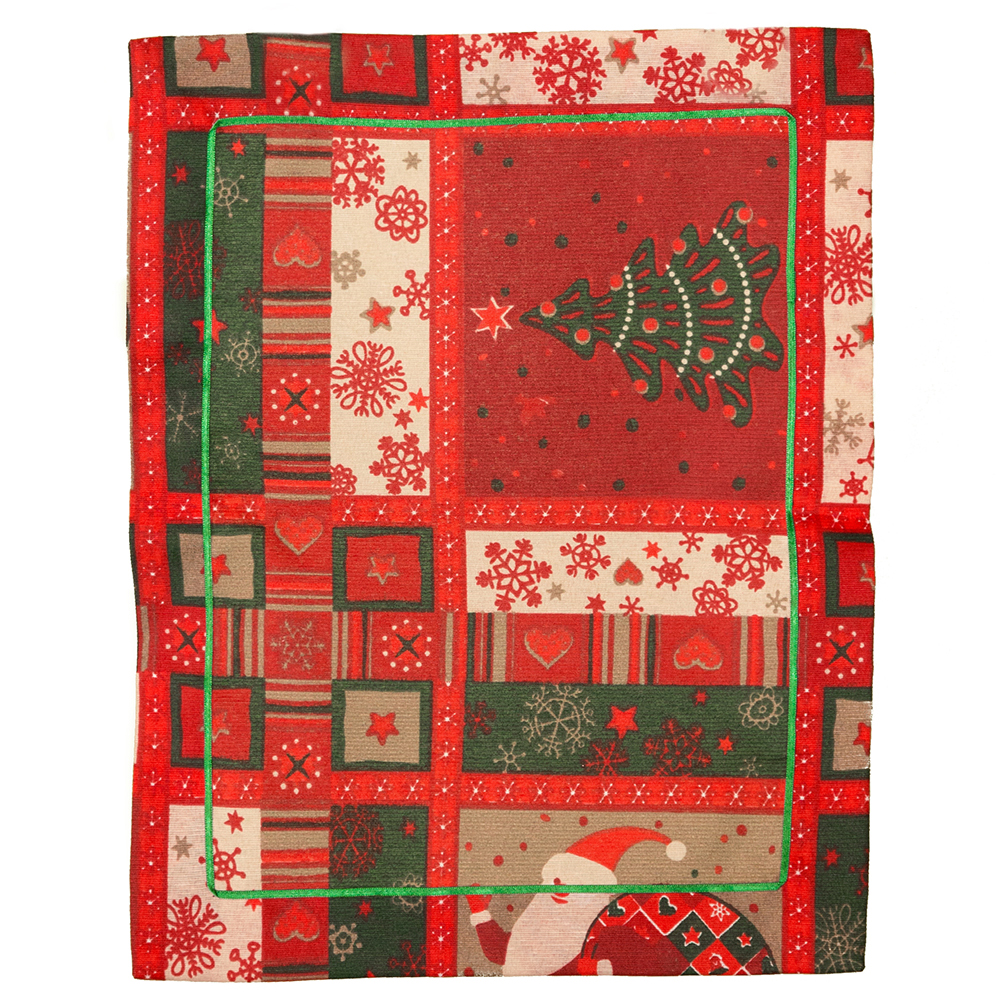 Jogo Americano Natalino 2 peças em tecido Vermelho 43X33cm