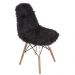 Kit 2 Capas felpuda para cadeira eames Cinza pelo alto