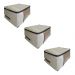 Kit 3 Caixas G Organizadoras p/ Edredom TNT Bege visor PVC