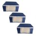 Kit 3 Organizadores G para Armário TNT Azul Visor PVC