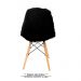 Kit 4 Capas para cadeira eiffel Felpuda Preto premium