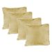 Kit 4 capas de almofada 45x45  peluda bege luxo