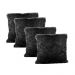Kit 4 capas de almofada 45x45 design felpudo Grafite decorativa