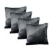 Kit 4 capas de almofada 45x45 design felpudo Grafite decorativa