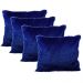 Kit 4 capas felpuda para almofada 45x45 Azul pelo baixo
