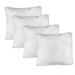 Kit 4 capas felpuda para almofada 45x45 Branco pelo baixo