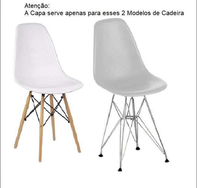 Kit 6 Capas para cadeira eiffel design felpudo Azul