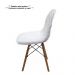 Kit 6 Capas para cadeira eiffel design felpudo Branco