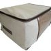 Kit 6 Organizadores G Guarda Roupa TNT Bege Visor PVC