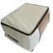 Kit 6 Organizadores G Guarda Roupa TNT Bege Visor PVC
