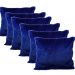 Kit 6 capas de almofada 45x45 Azul Paris pelúcia luxo