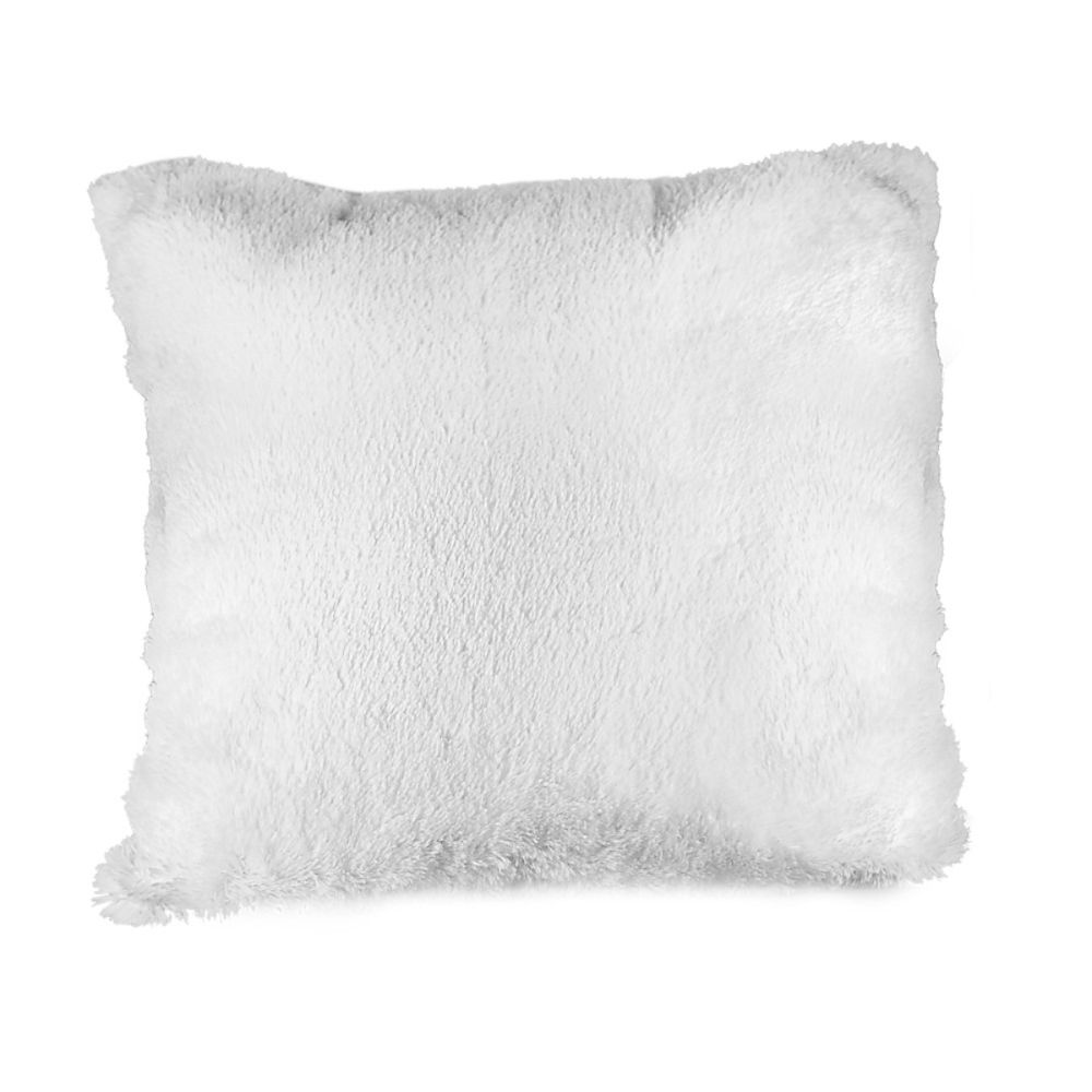 Kit 6 capas de almofada 45x45 Branco shaggy decorativa