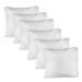 Kit 6 capas de almofada 45x45 Branco shaggy decorativa