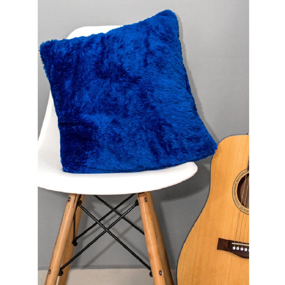 Kit 6 capas de almofada 45x45 Branco shaggy decorativa