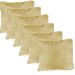 Kit 6 capas de almofada 45x45 design felpudo bege decorativa