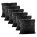 Kit 6 capas de almofada 45x45 pelo Grafite alto