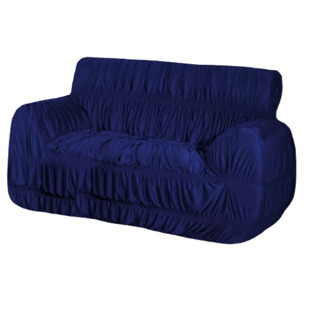 Kit Capa p Sofá 2 e 3 Lugares protege premium tecido Azul M.