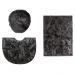 Kit banheiro 3 peças Grafiti Shaggy decorativo premium luxoA
