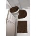 Kit banheiro 3 peças Marrom Shaggy decorativo premium luxoB