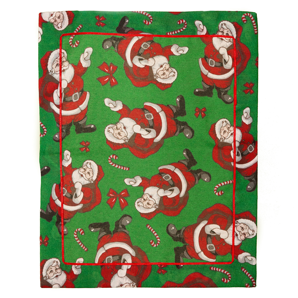 Lugar Americano 2 peças Mesa Posta Natal Papai Noel Verde