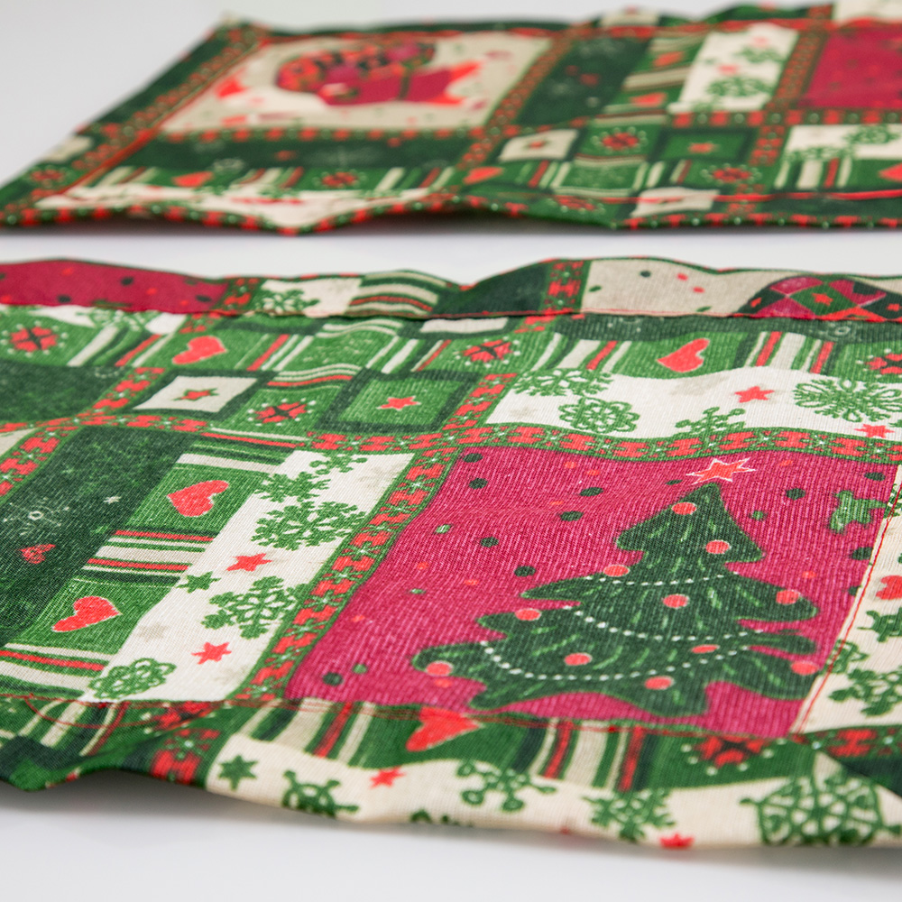 Lugar Americano 2 peças Mesa Posta Natal Verde 43X33cm