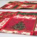 Lugar Americano 2 peças Mesa Posta Natal Vermelho 43X33cm