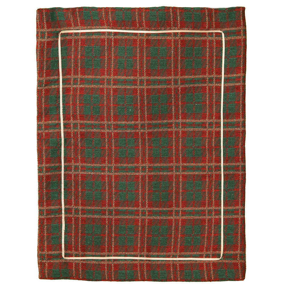 Lugar Americano 4 peças Mesa Posta Natal xadrez vermelho