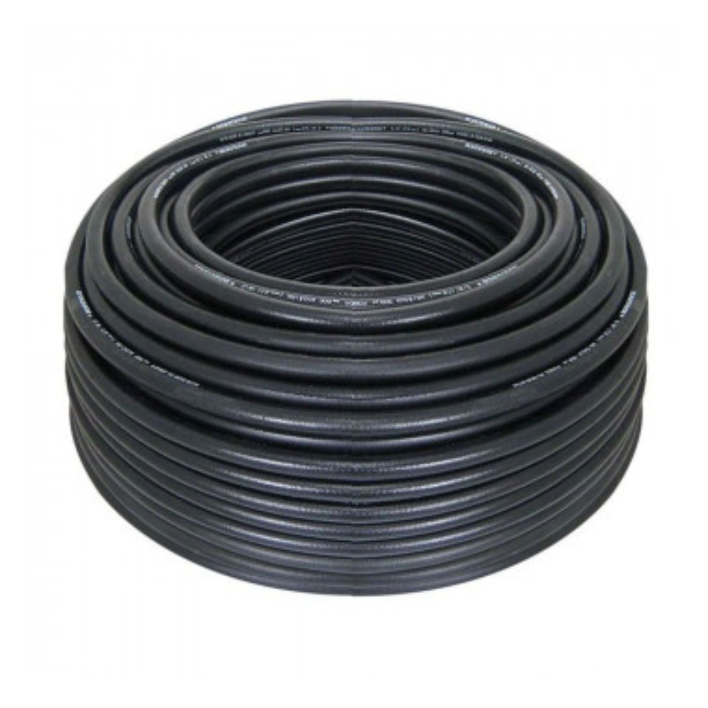Mangueira PT300 20m 1/2" preta emborrachada trançado têxtil Jardim
