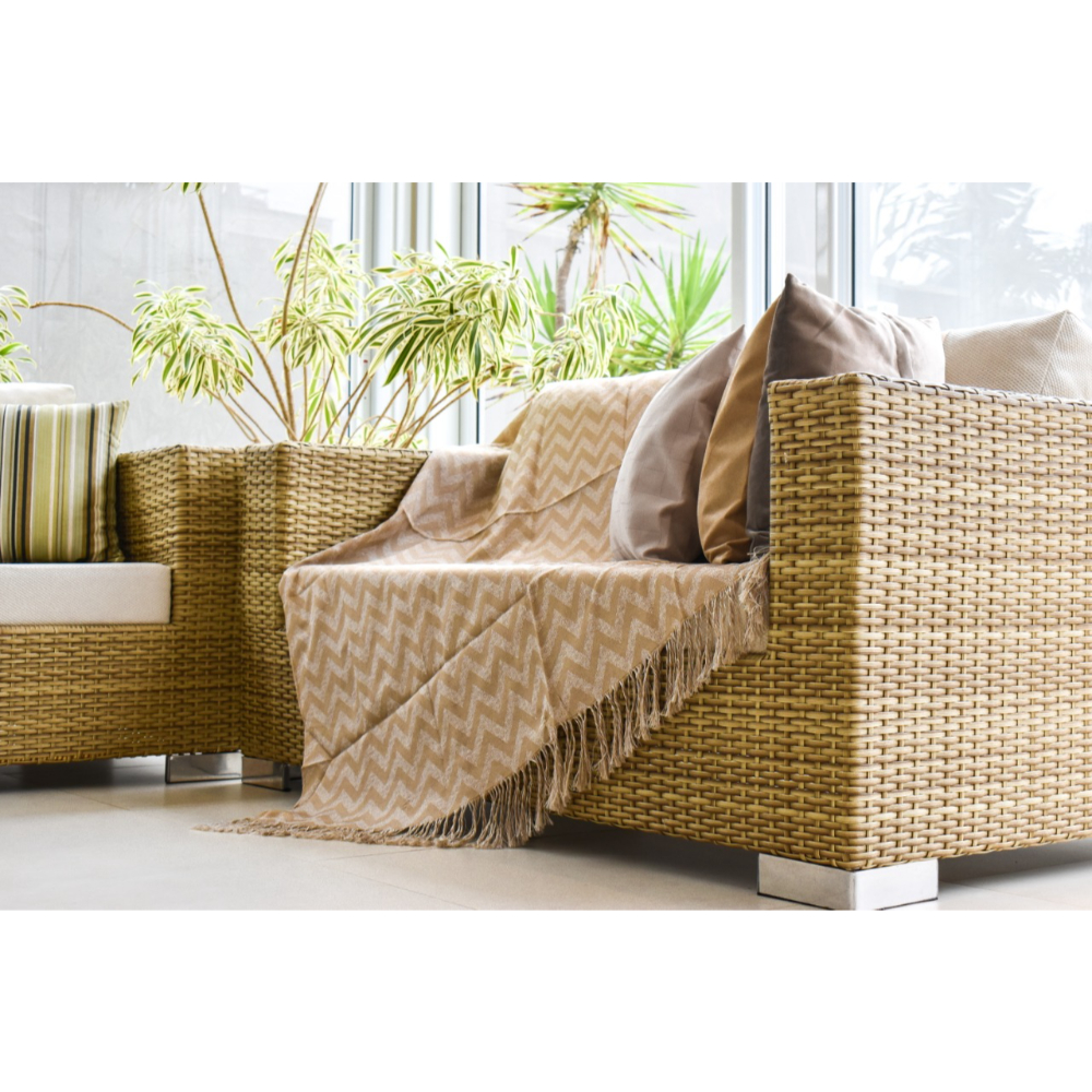 Manta Para Sofá Gigante Cama Cobert 2,10x1,40 Missonico Bege