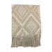 Manta Xale Sofá tipo capa jacquard 1,60X1,40m Agra Bege