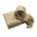 Manta Xale Sofá tipo capa jacquard 1,60X1,40m Missonico Bege