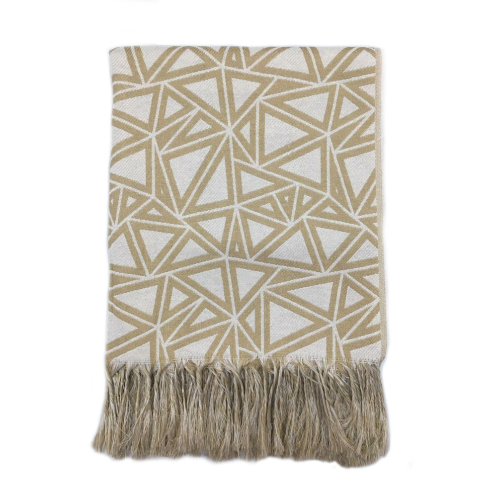 Manta Xale Sofá tipo capa jacquard 2,10X1,40m Turim Bege
