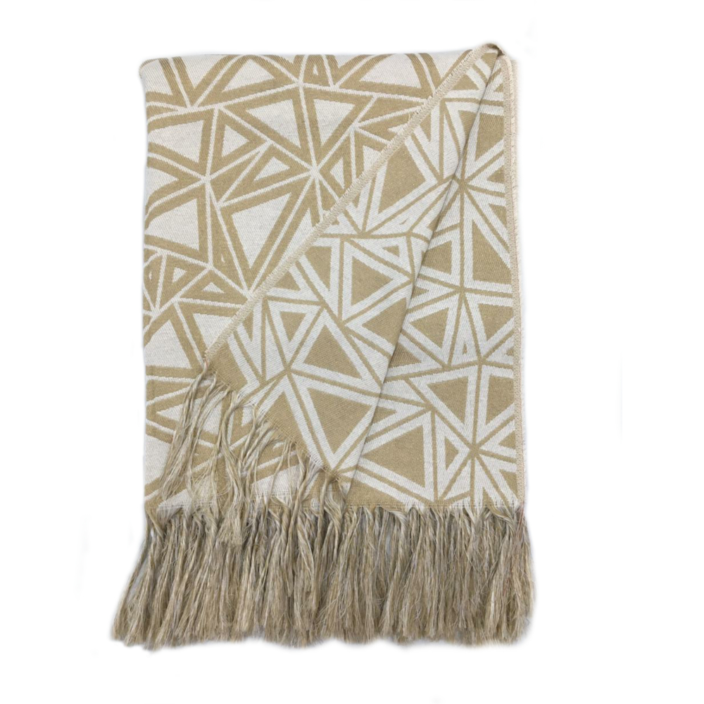Manta Xale Sofá tipo capa jacquard 2,10X1,40m Turim Bege