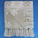 Manta Xale p Sofá tipo capa jacquard Flor57S Bege 2,20x1,40
