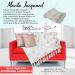 Manta p/ sofá cama jacquard Flor120S Bege premium3,50x1,40
