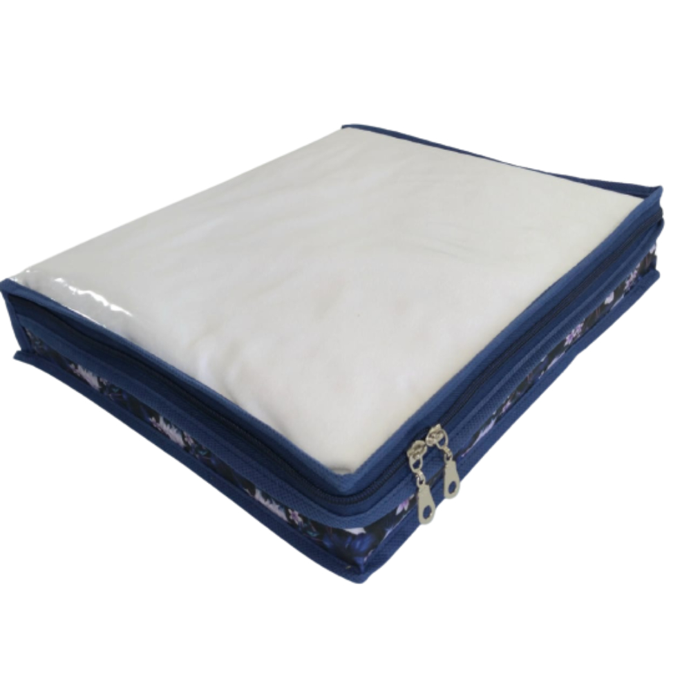 Organizador Guarda Roupa Tam PP Nylon PVC Floral Az zíper