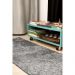 Passadeira 2,00x0,60 Preto Mescla Cinza Shaggy Antiderrap B