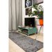 Passadeira 2,00x0,60 Preto Mescla Cinza Shaggy Corredor B