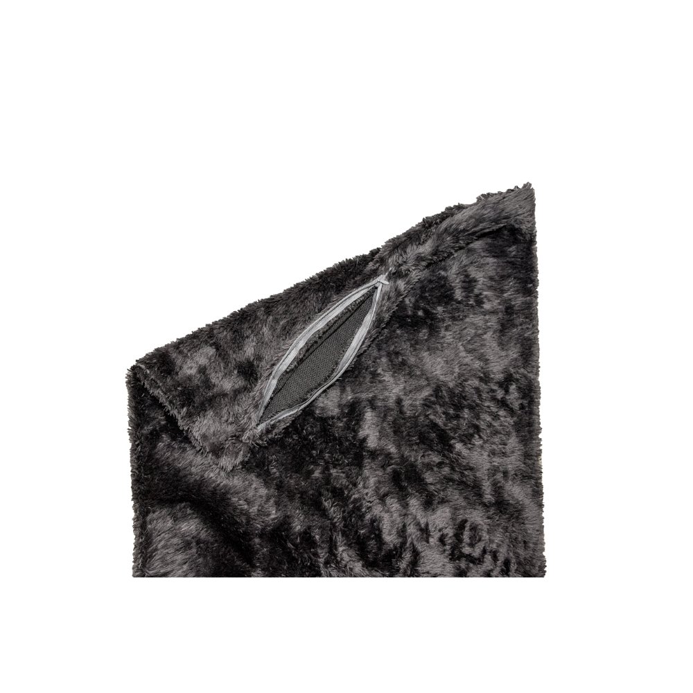 Peseira 1,80x0,60 Bege Shaggy Felpuda macia com zíper B