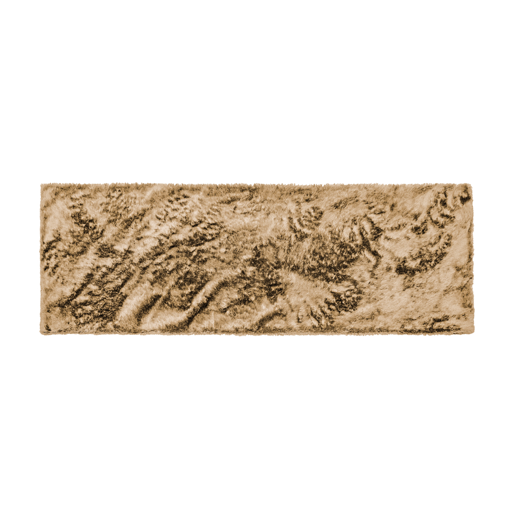 Peseira 2,30x0,60 Bege Shaggy Peluda Premium zíper B