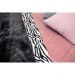 Peseira 2,60x0,60 Rosa Shaggy para Sofá com zíper luxo B