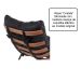 Poltrona Costela Original com Banqueta em Suede Marrom Natural Base Preta
