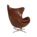 Poltrona Egg Decorativa Escritorio Courissimo CS 14 Marrom