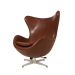 Poltrona Egg Decorativa Escritorio Courissimo CS 14 Marrom
