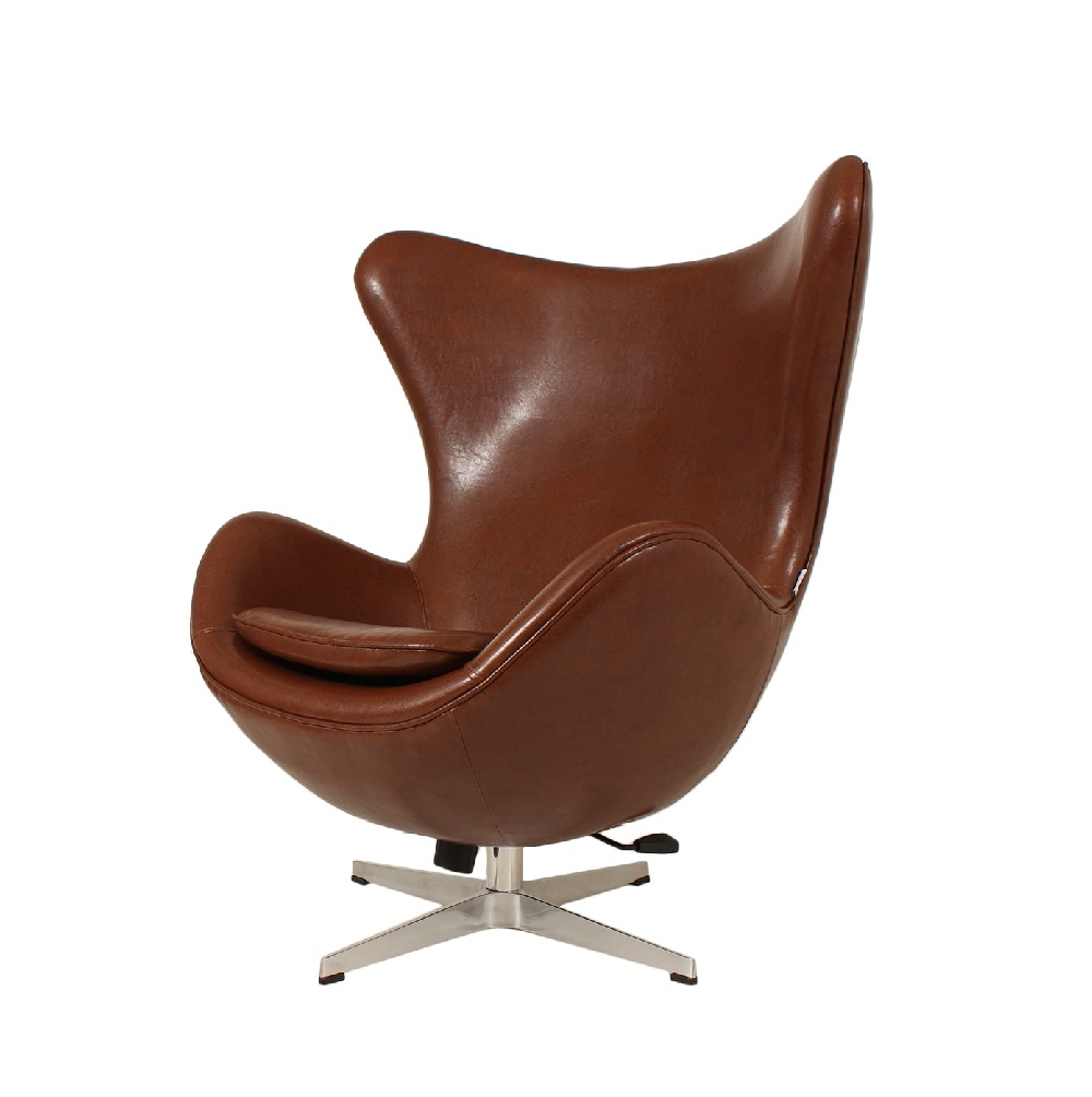 Poltrona Egg Decorativa Escritorio Courissimo CS 14 Marrom