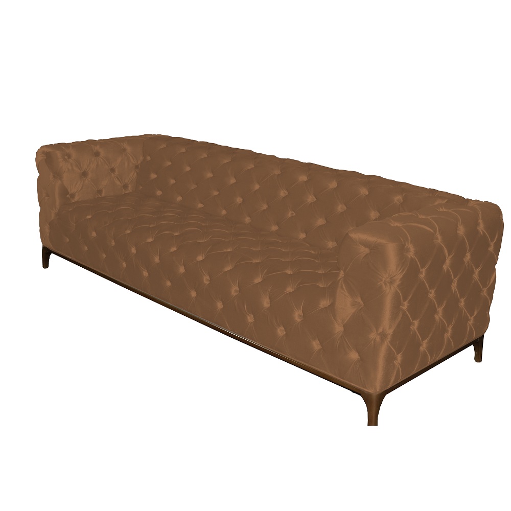 Sofá Chesterfield 3Lug. Master Suede Marrom