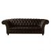 Sofá Chesterfield 3Lug. Mod. B Ecologico Café