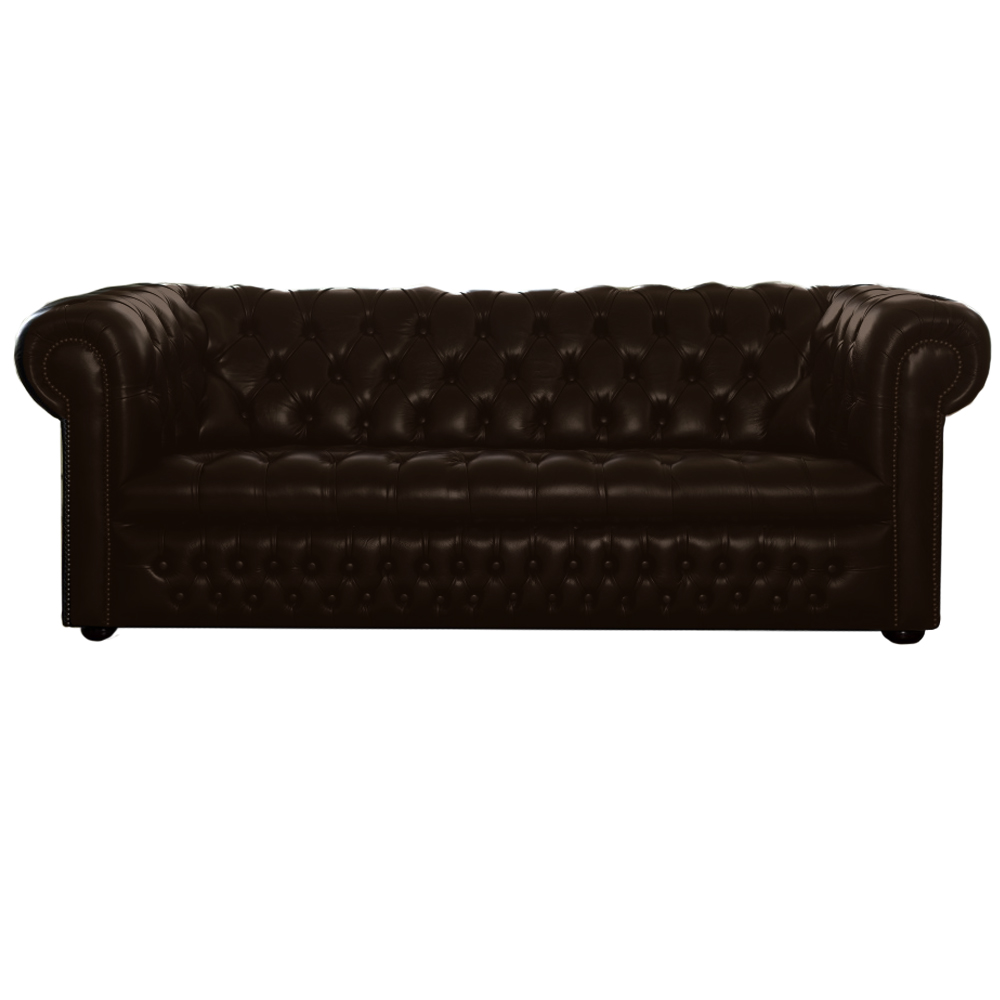 Sofá Chesterfield 3Lug. Mod. K Ecologico Café